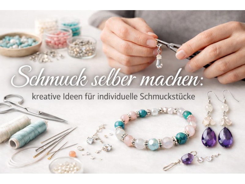 DIY jewellery ideas &ndash; homemade earrings and jewellery pieces on a table 