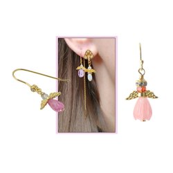 Flgelperlen, Mix in Kunststoffbox, 6 Sorten, antikgoldenes Metall, ca. 80 Stck