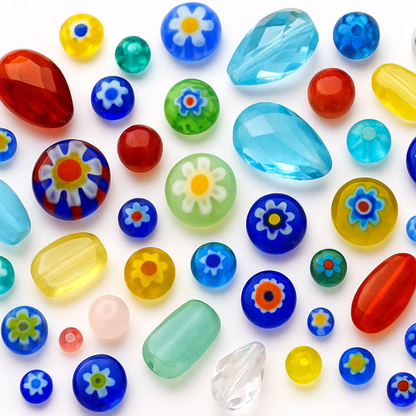 Glasperlen - Optik und Einsatzm�glichkeiten