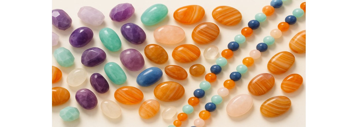 Halvedelsten til DIY-smykker: Udvalg, egenskaber og designideer