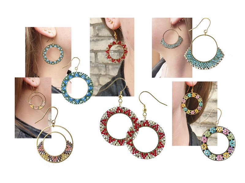 Hoops with Delica beads