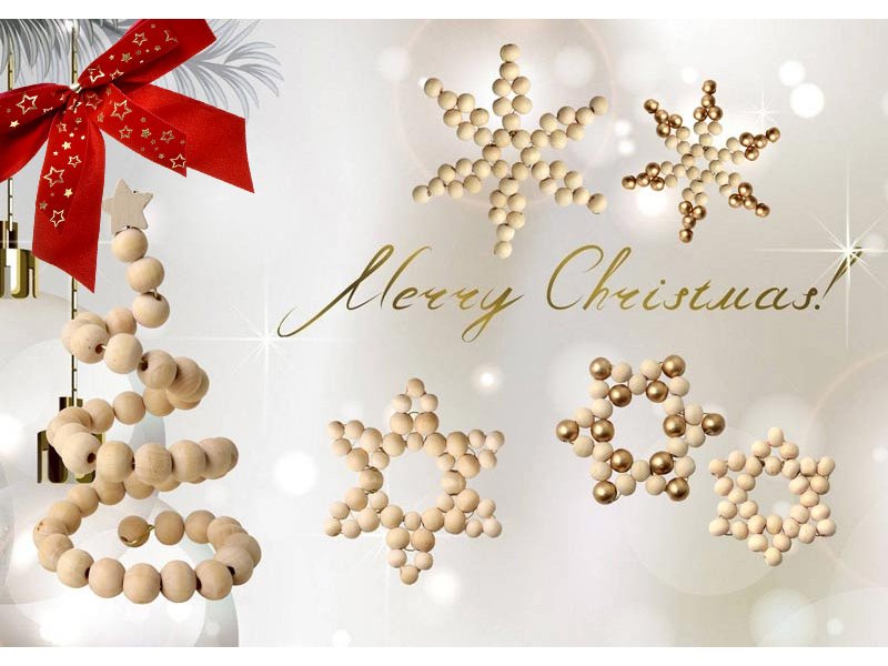 DIY | Christmas Decoration with Wooden Beads