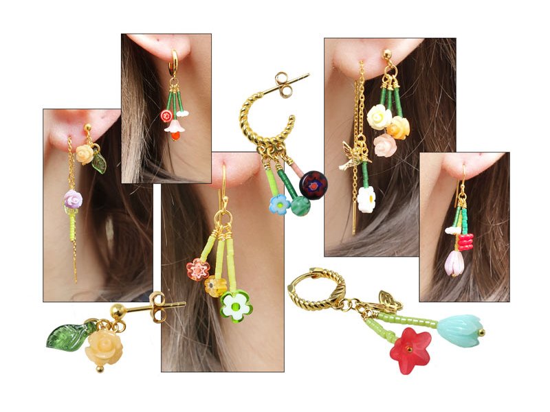 DIY | Earrings with Small Flowers