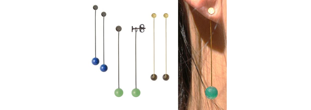 DIY | Stud earrings with hanging beads