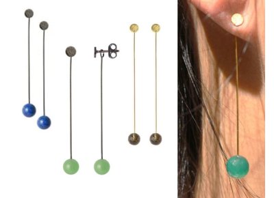 DIY | Stud earrings with hanging beads