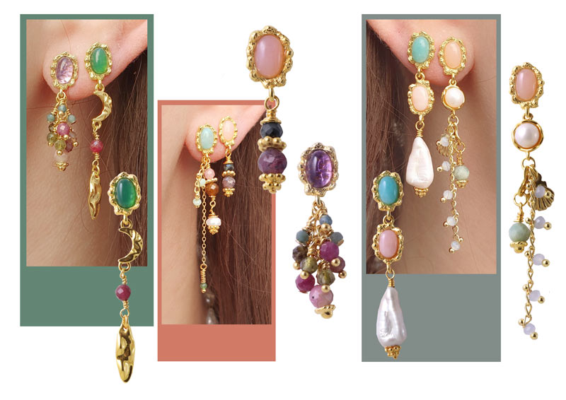 DIY-Ohrstecker mit Halbedelsteinen