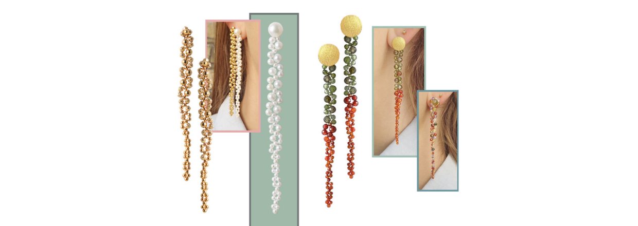 DIY | Earrings with Beaded Tendrils