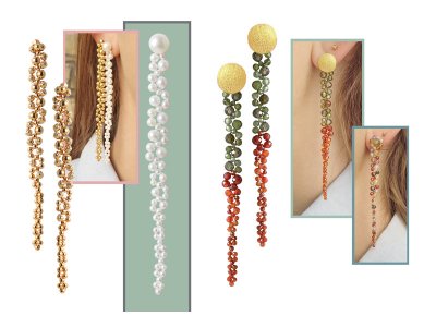 DIY | Earrings with Beaded Tendrils