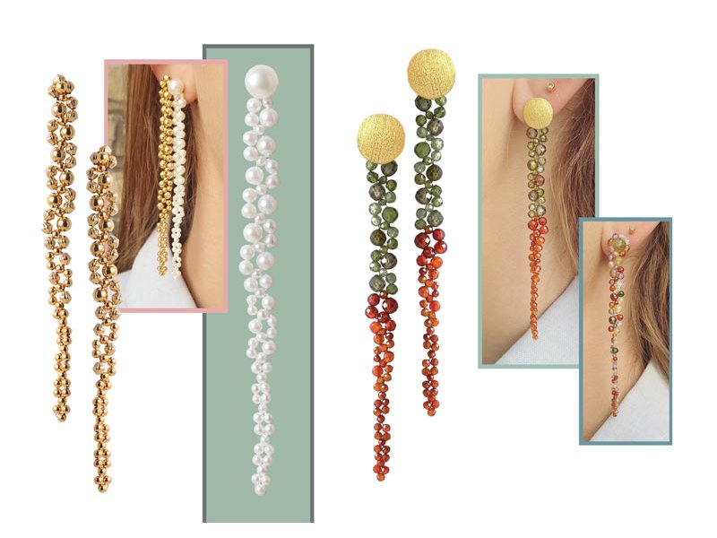 DIY | Earrings with Beaded Tendrils