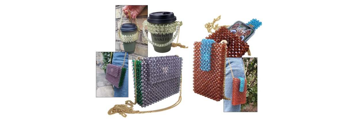 Beaded bags with crystals