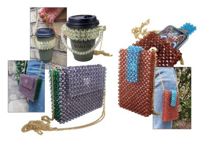 Beaded Bags with Crystals