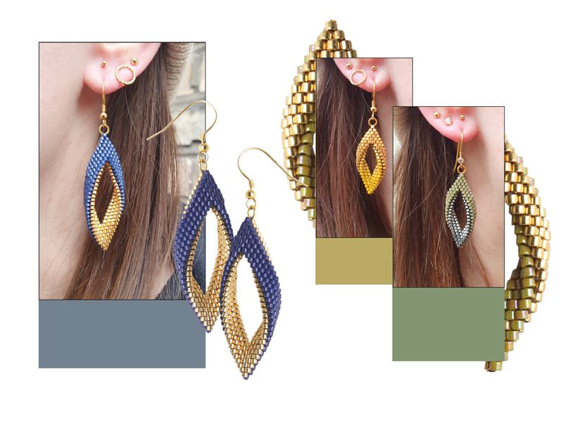 DIY Peyote Folded Leaf