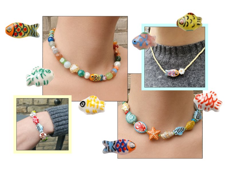 DIY | Halsketten mit bunten Keramikperlen