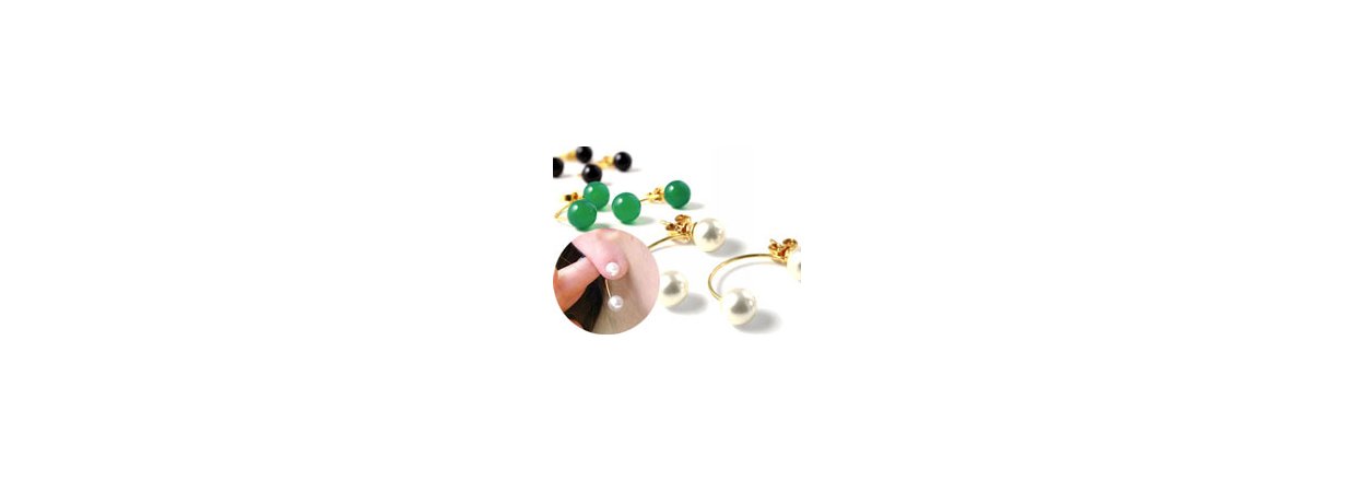 DIY  Pearl earrings with floating pearl