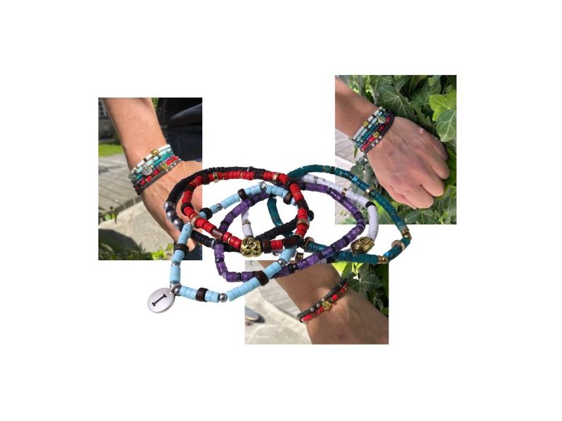 DIY | Herrenarmb�nder mit Heishi-Perlen