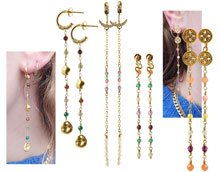 DIY | Earrings with gemstone bead links
