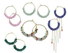DIY | Hoops wrapped with gemstone beads