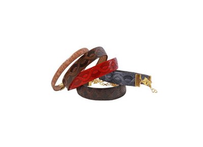 DIY Bracelet with patterned leather