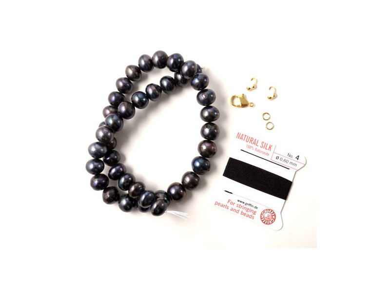 Perlenhalskette mit Seidenfaden � einfach selber machen