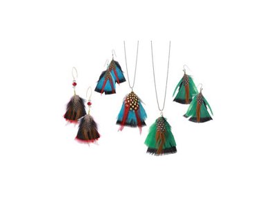 DIY | Necklaces and earrings with feathers