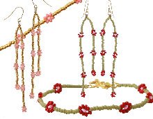 DIY | Daisy chain stitch – jewellery with seed bead flowers