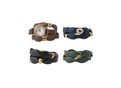 DIY | Bracelets with wavy leather cord