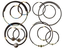 DIY | Jewellery with memory wire and rubber cord