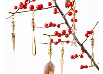 DIY Chistmas decorations in cobber and gold