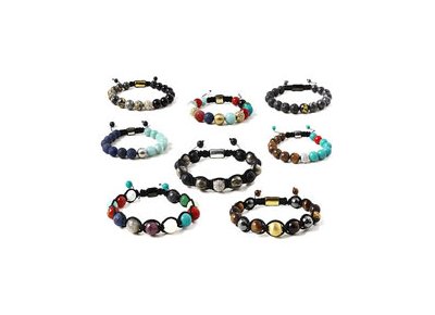DIY | Men’s bracelets with semi-precious stones