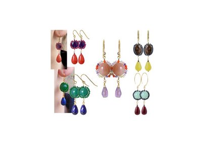 DIY | Earrings with Wreath of Beads