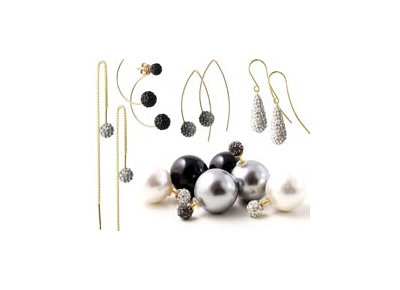 DIY Elegant party earrings with lots of bling