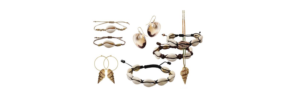 DIY | Smykker med cowrie skaller, muslinger og konkylier