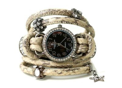 DIY Bracelet with watch in snake – or lambskin