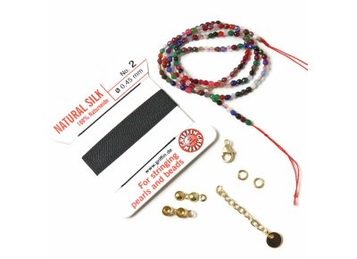 DIY halskde med perletrd af silke