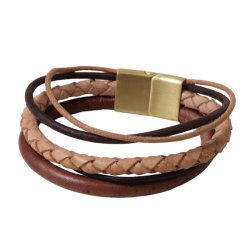 Magnetverschluss, mattierter vergoldeter Stahl, Lochgr&ouml;&szlig;e 16,5x5 mm, 1 Stk.