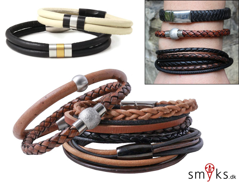 Herrenarmb�nder aus Leder und Edelstahl