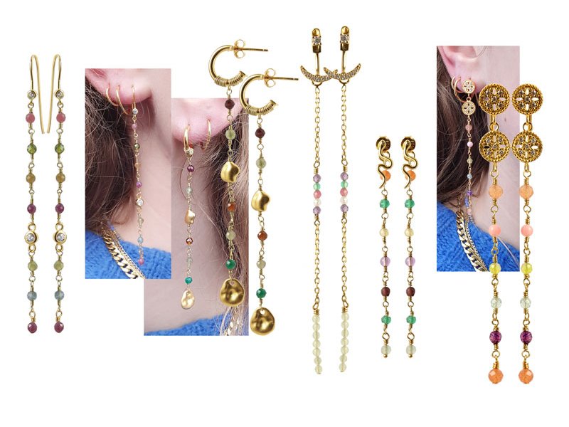 DIY | Ohrringe mit verketteten Perlen