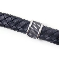 Perlenrohr, Bandring, oval, rostfreier Stahl, Lochma&szlig;e 12,5x8,5 mm, 1 Stk.