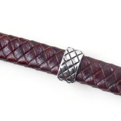 Sammlerperle, bandring, ovales Loch, Edelstahl antik, lochgr&ouml;&szlig;e 10x5,5 mm, 1 Stck