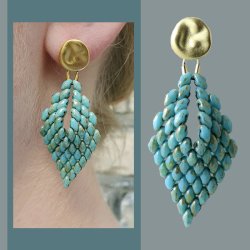 Matubo Mini-Duo, 2-Loch-Perle, gl&auml;nzend, blass-gr&uuml;n, undurchsichtig, 2x4 mm, 8 g, ca. 180 Stk