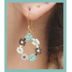 Delica seed beads, Glasperlen, Mix23, Green Mist, 6-Farben, Gr&ouml;&szlig;e #11, 5,2g