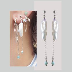 Ohrstecker mit 3 mm Kugel und offener &Ouml;se, Silber, 13x3x1 mm, 2 Stk.