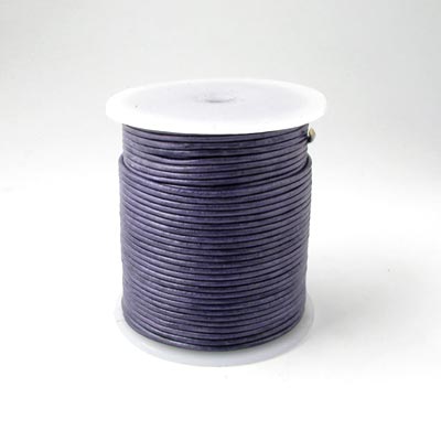 Leather cord, dark purple, 1mm., 2 m.