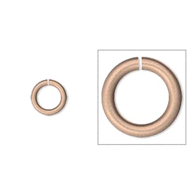 Aluminium jump rings, copper, 6/4mm, 100pcs