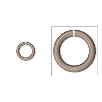 Aluminium jump rings, antique copper, 6/4mm, 100pcs