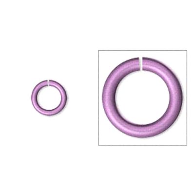Aluminium jump rings, pale purple, 6/4mm, 100pcs