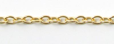 Cable chain, AR80, gilded brass, 0,80mm, 1m