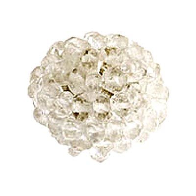 Faceted berry, moon stone, slightly shimmering, 15mm, 1pc.