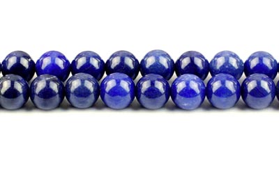 Lapis lazuli, full strand of beads, dyed, deep blue, round, 8mm, 24pcs