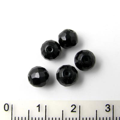 Onyx bead, entire strand of beads, closely facetted, 10mm, 39pcs.